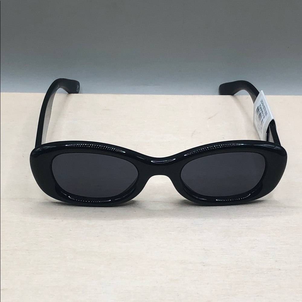 Aire Calisto Glossy Sleek Black Oval Sunglasses UNISEX trendy